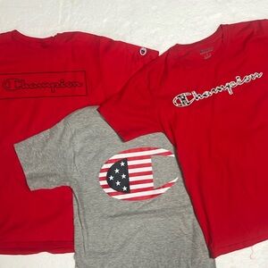 3 Champion short sleeve tees